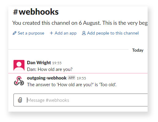 slack channel webhook slack channel webhook